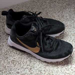 Nike Air Black and Gold Sneakers